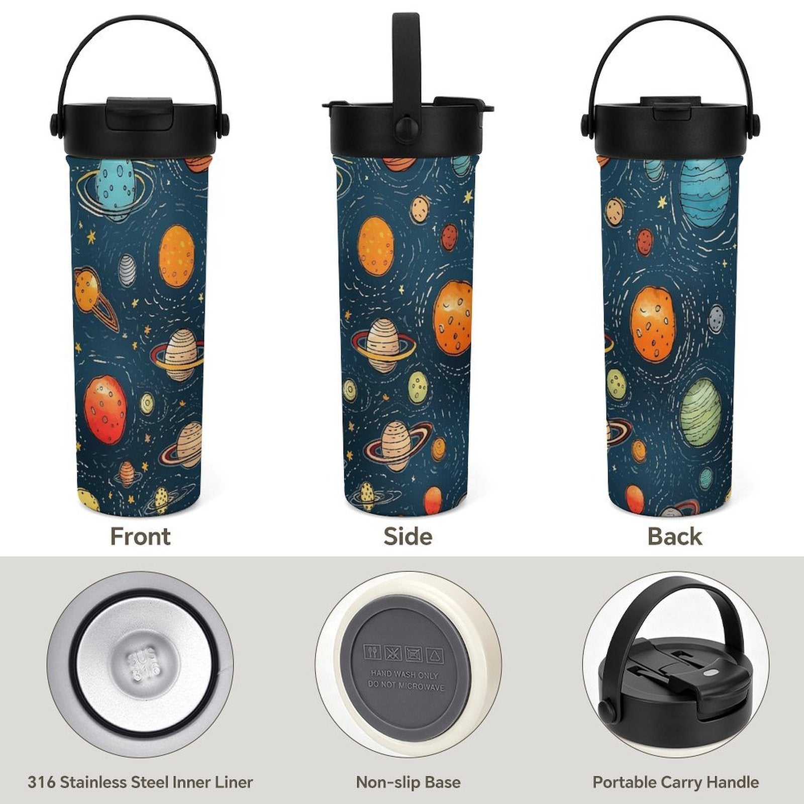Galaxy 20oz Tea Tumbler with Carry Handle