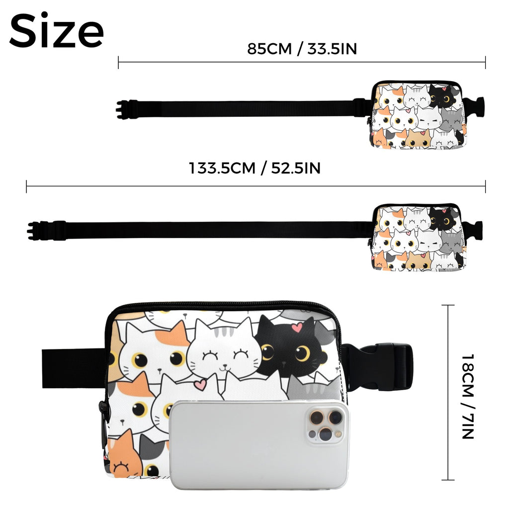 Cute Cartoon Cats - Belt Bag