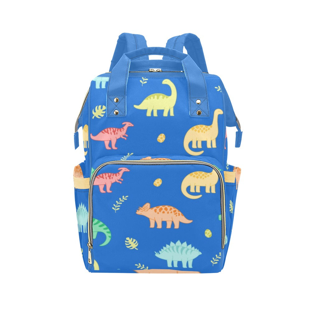 Dinosaur Pattern Blue - Multi-Function Backpack, Nappy / Diaper Bag