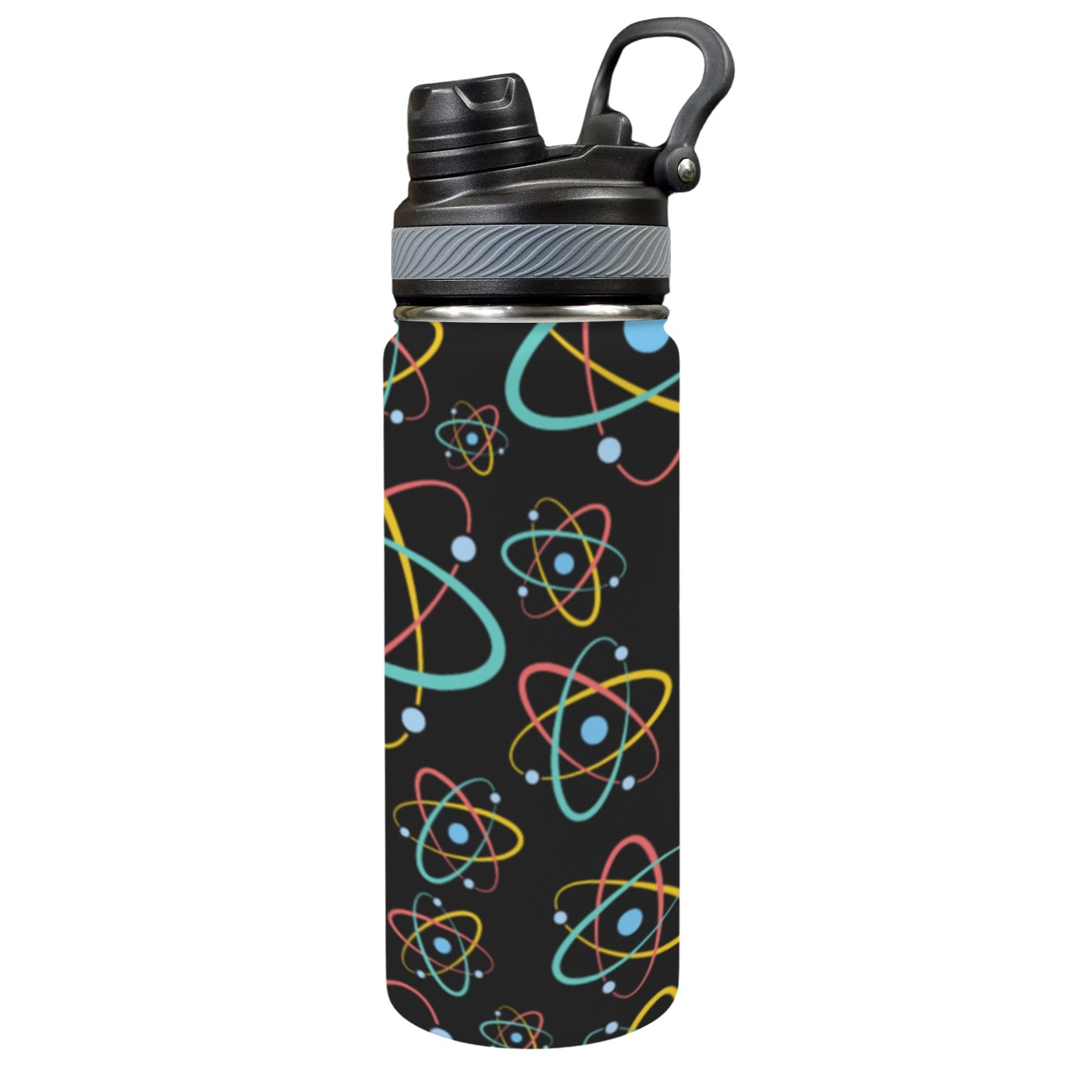 Atoms - Insulated Water Bottle with Dual-Use Lid (18oz) One Size Insulated Water Bottle with Dual-Use Lid (18oz) Printed Offshore Science