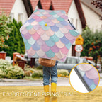 Mermaid Scales Kids Safe Round Corner Umbrella Kids Safe Round Corner Umbrella Ocean Printed Offshore