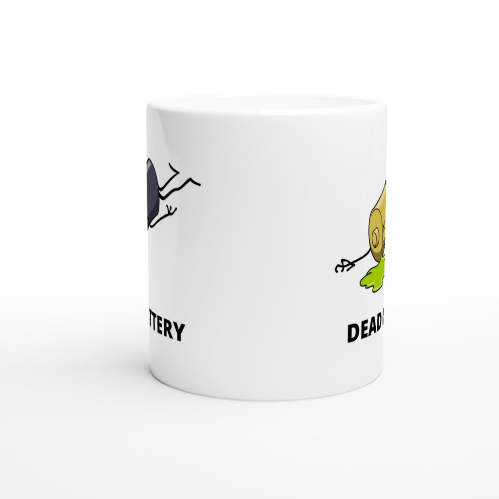 Dead Battery - White 11oz Ceramic Mug White 11oz Mug Funny Globally Fulfilled