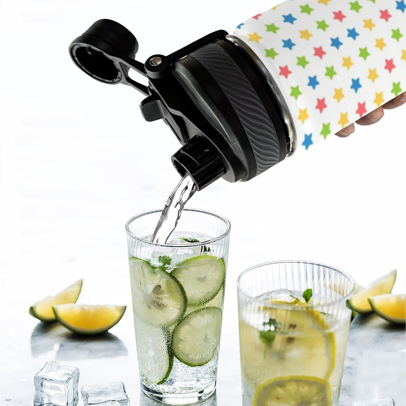 Stars - Insulated Water Bottle with Dual-Use Lid (18oz) Insulated Water Bottle with Dual-Use Lid (18oz) Printed Offshore