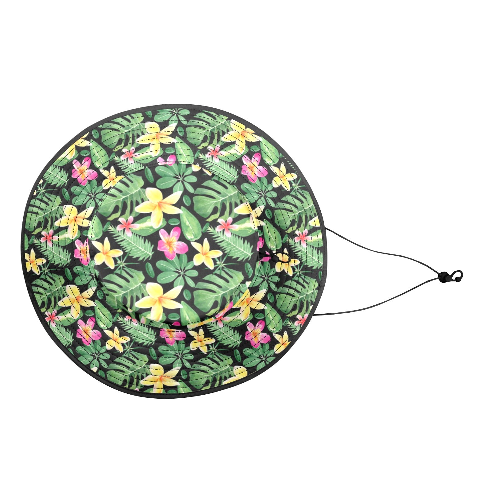 Frangipani Wide Brim Bucket Hat Wide Brim Bucket Hat Plants Printed Offshore