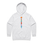 Our Solar System - Womens Hoodie White Marle Womens Hoodie Printed In Australia Space