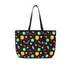 Busy Space - Leather Tote Bag-Large