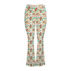 Cute Autumn Creatures High Waist Crossover Tummy Control Flare Leggings High Waist Flare Leggings animal Printed Offshore