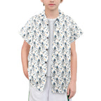 Astronauts And Rocket Ships Senior Kids Hawaiian Shirt