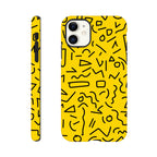 Yellow Black Graphic Squiggle - Apple iPhone Tough case iPhone Tough Case Globally Fulfilled Retro