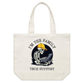 I'm The Family Tech Support, Skeleton Shoulder Canvas Tote Bag Default Title Large Tote Bag Printed In Australia Tech