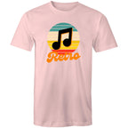 Retro Music - Mens T-Shirt Pink Mens T-shirt Music Printed In Australia Retro