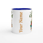 Personalised - Just Chilling - White 11oz Ceramic Mug with Colour Inside Personalised 11oz Mug animal customise Globally Fulfilled personalise