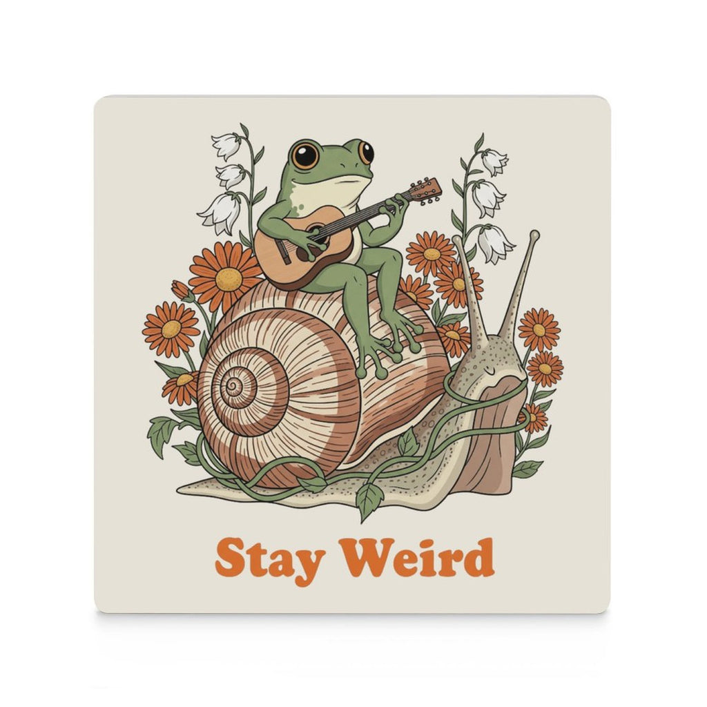 Stay Weird, Frog With Guitar Ceramic Coasters Ceramic Coasters animal Music Printed Offshore