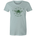 Save The Bees - Womens T-shirt Pale Blue Womens T-shirt animal Printed In Australia