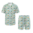 Parrots Men's Hawaiian Shirt & Shorts Set Men's Hawaiian Shirt & Shorts Set animal Birds Printed Offshore