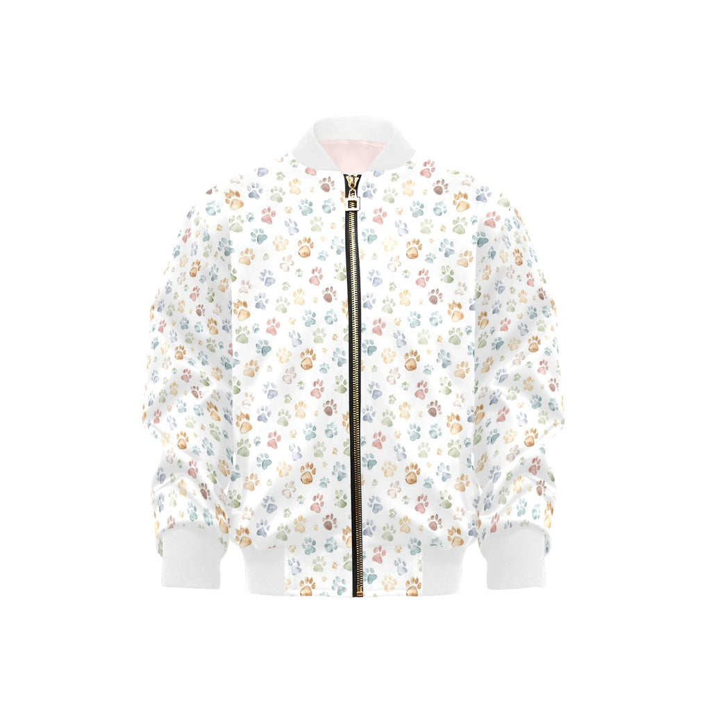 Paw Print Kids Bomber Jacket