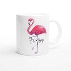 Flamingo - White 11oz Ceramic Mug White 11oz Mug animal Globally Fulfilled