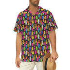Colourful Cats Men's Short Sleeve Hawaiian Shirt Men's Hawaiian Shirt (New) animal Printed Offshore