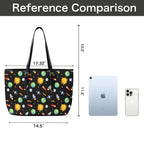 Busy Space - Leather Tote Bag-Large