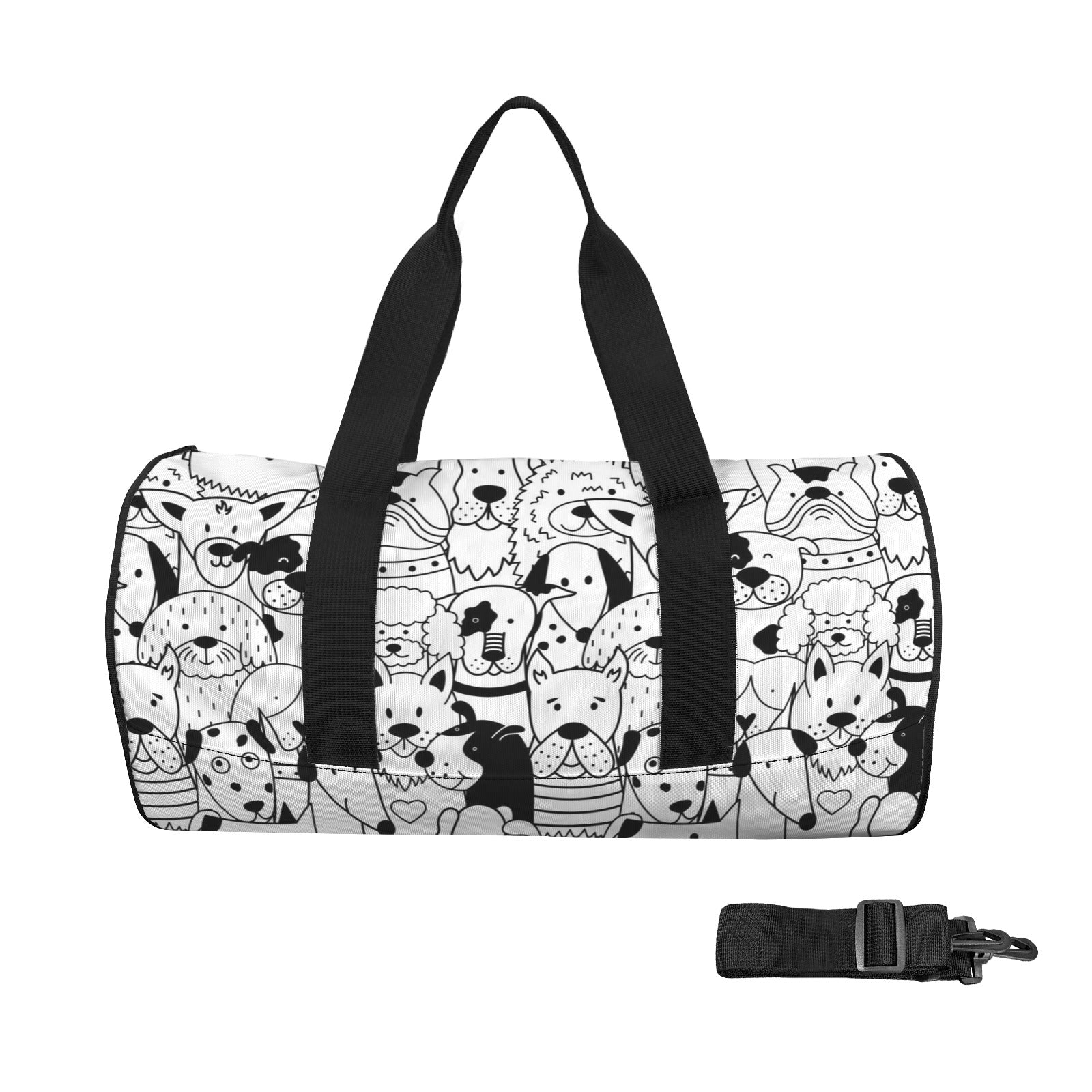 Black And White Dogs Duffle Bag one size Duffle Bag Printed Offshore