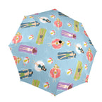 Beach Float - Semi-Automatic Foldable Umbrella (Model U12) One Size Semi-Automatic Foldable Umbrella (U12)