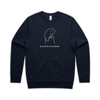 Be As Strong As Your Espresso - AS Colour Stencil Crew Sweatshirt Navy Sweatshirt Coffee Printed In Australia