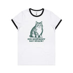 Cat, Did Somebody Say Snack? - Women's Ringer Tee