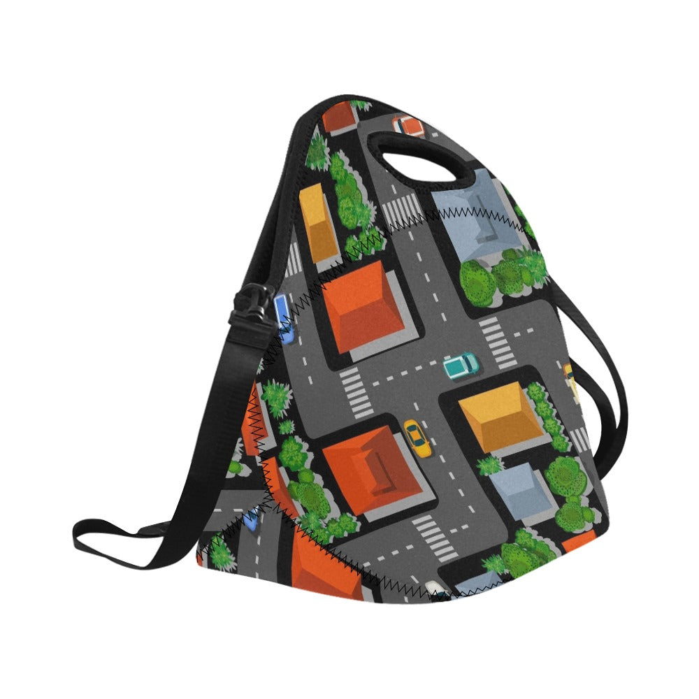 Road Map - Neoprene Lunch Bag Neoprene Lunch Bag Printed Offshore