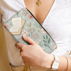 Books And Flowers -  PU Leather Wallet