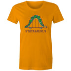Statasaurus, Maths Women's AS Colour T-shirt Orange Womens T-shirt Maths Printed In Australia