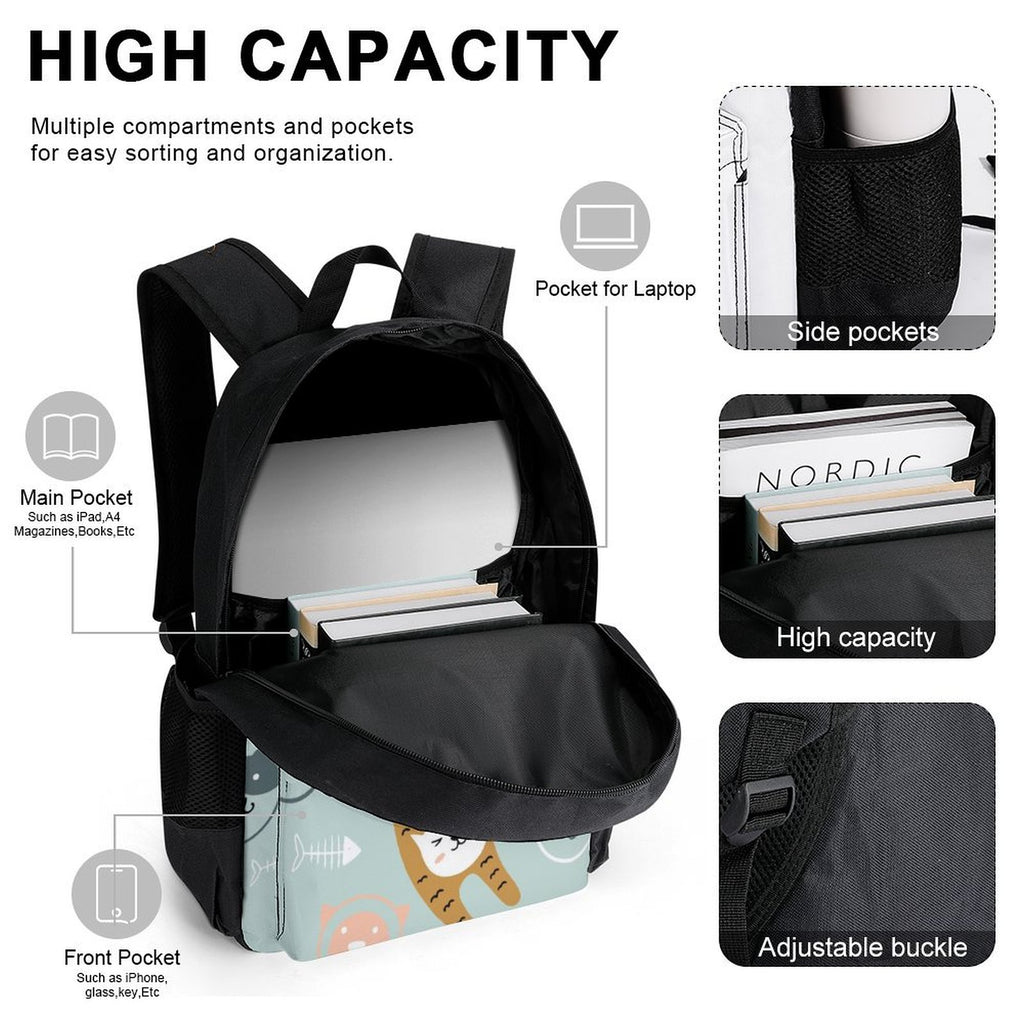 Cat Stretch - Three Piece Backpack Set