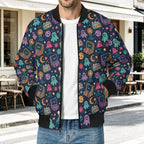 Space Arcade Men's Casual Zip‑Up Bomber Jacket