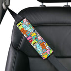 Happy Monsters - Car Seat Belt Cover 7''x10'' (Pack of 2)