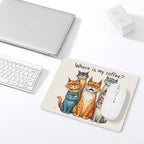 Where Is My Coffee, Cats Leather Mouse Pad Leather Mouse Pad animal Coffee Printed Offshore