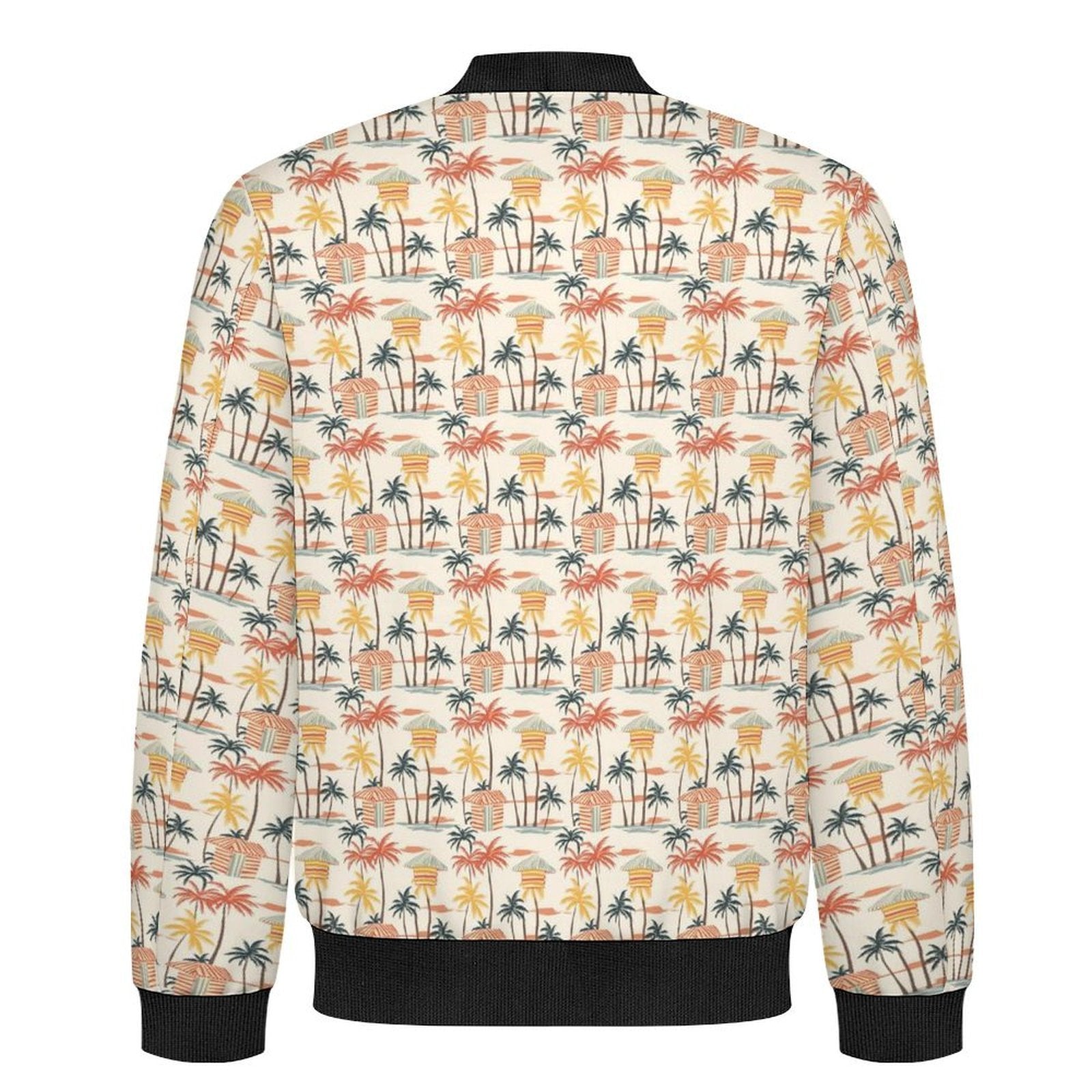 Beach Shack Men's Casual Zip‑Up Bomber Jacket