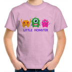 Little Monster - Kids Youth T-Shirt Pink Kids Youth T-shirt Printed In Australia Sci Fi