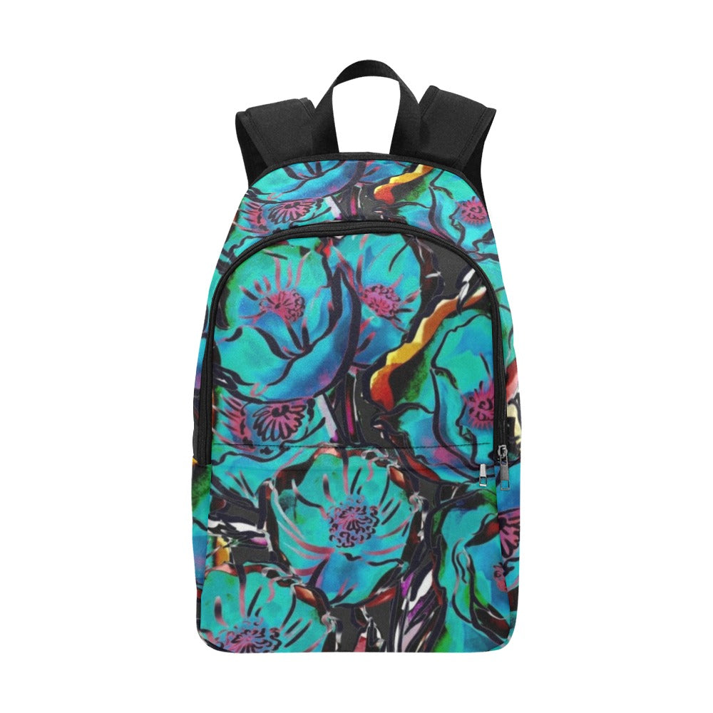Flower It Blue - Fabric Backpack