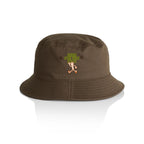 Here For The Food - AS Colour Bucket Hat Walnut One Size As Colour Bucket Hat Food Printed In Australia
