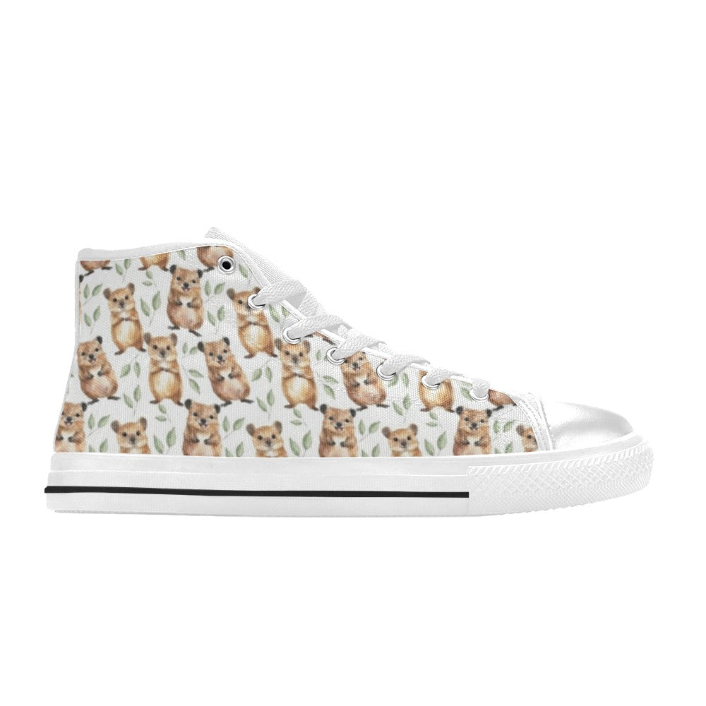 Quokkas Kids High Top Canvas Shoes Kids High Top Canvas Shoes animal Printed Offshore