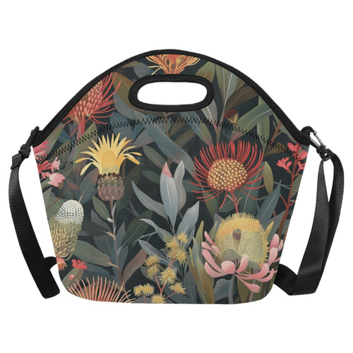 Australian Native Flowers - Neoprene Lunch Bag One Size Neoprene Lunch Bag Printed Offshore