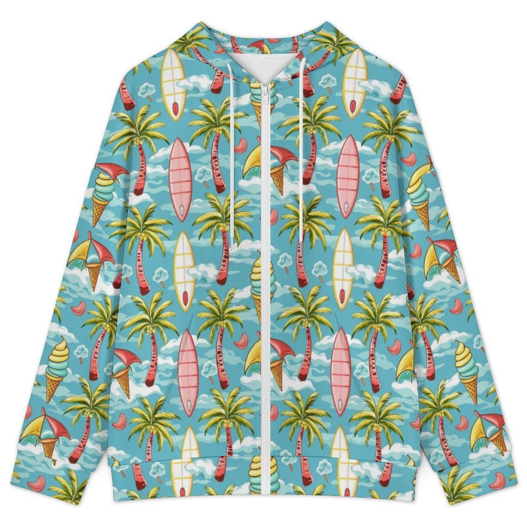 Summer Surf Women's Full-Zip Hoodie