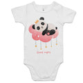 Good Night Panda - Baby Bodysuit White Baby Bodysuit Printed In Australia