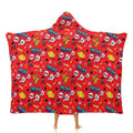 Red Comic Book Kids Hooded Blanket 100cm x 130cm white 40"×50" Kids Hooded Blanket comic Printed Offshore