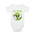 Aliens Don't Believe In You Either AS Colour Baby Bodysuit