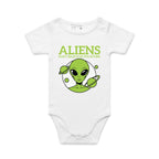 Aliens Don't Believe In You Either AS Colour Baby Bodysuit