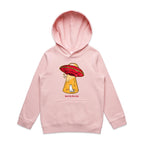 UFO, Here For The Cats - Kids Hoodie Pink Kids Hoodie Printed In Australia