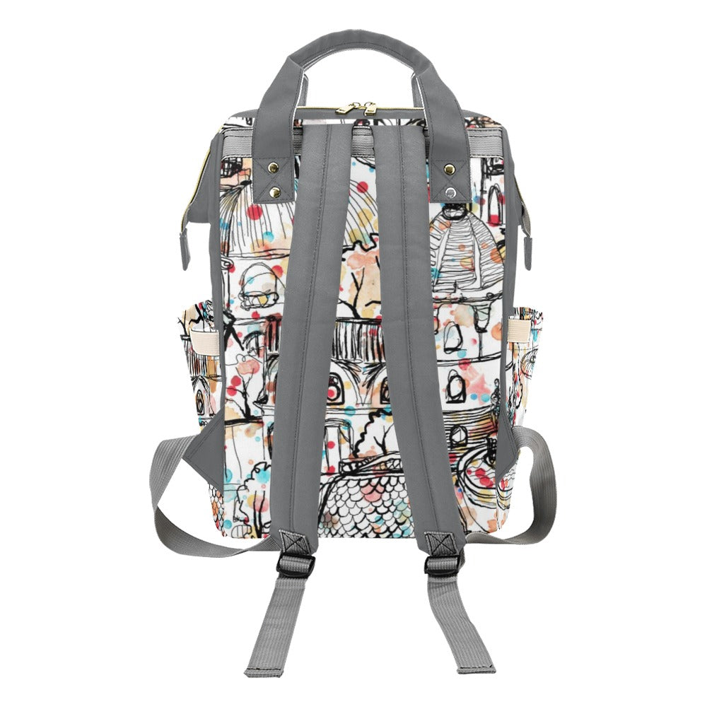 Village Life - Multi-Function Backpack, Nappy / Diaper Bag