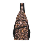 Coffee Beans Chest Bag Cross Body Chest Bag Coffee Printed Offshore