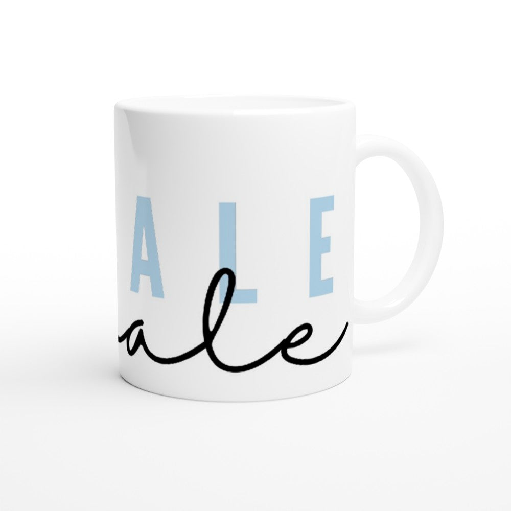 Inhale, Exhale - White 11oz Ceramic Mug White 11oz Mug Globally Fulfilled motivation positivity tea