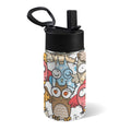 Cartoon Owls 12oz Kids Water Bottle with Straw Lid